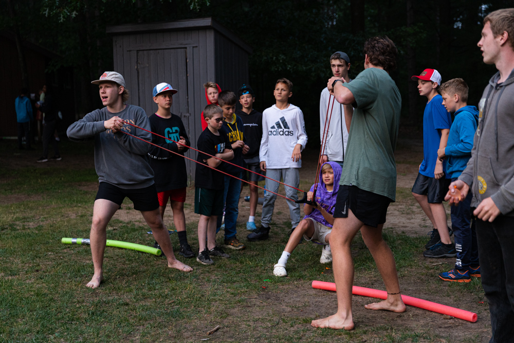 Challenge Campers during field games