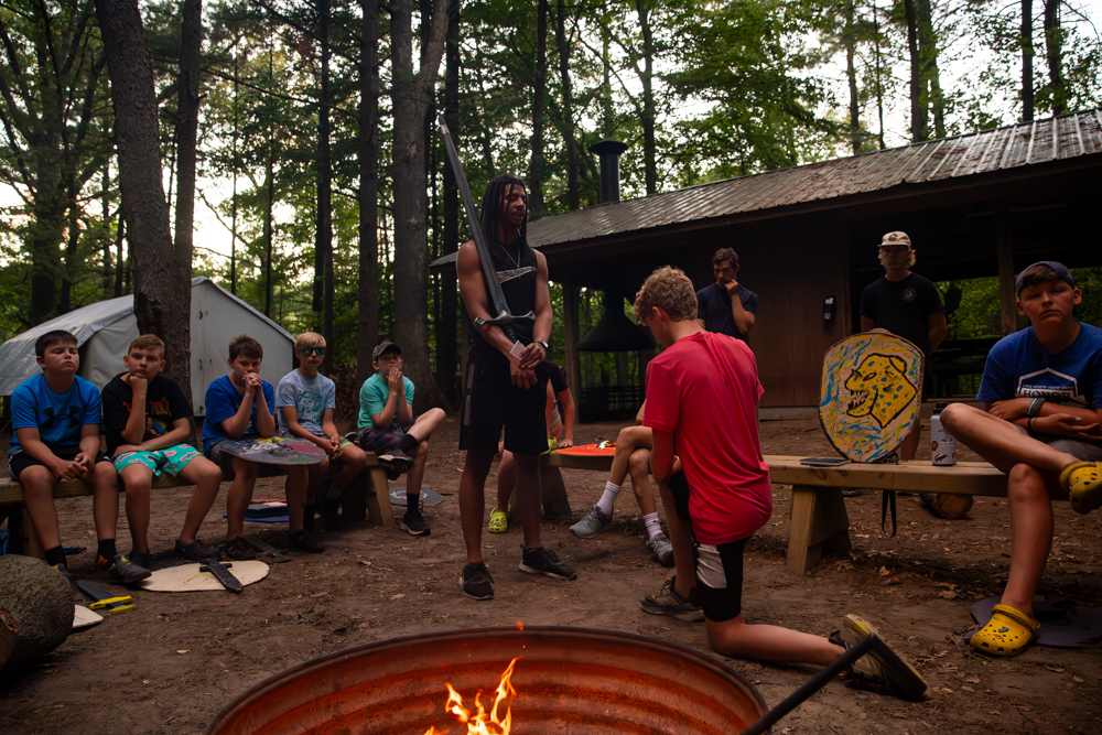 Rustic Warrior Campers at the Warrior Ceremony