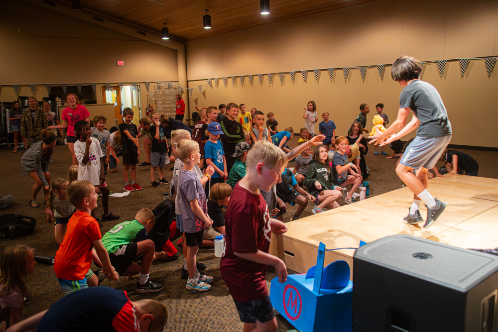 Discover campers in chapel