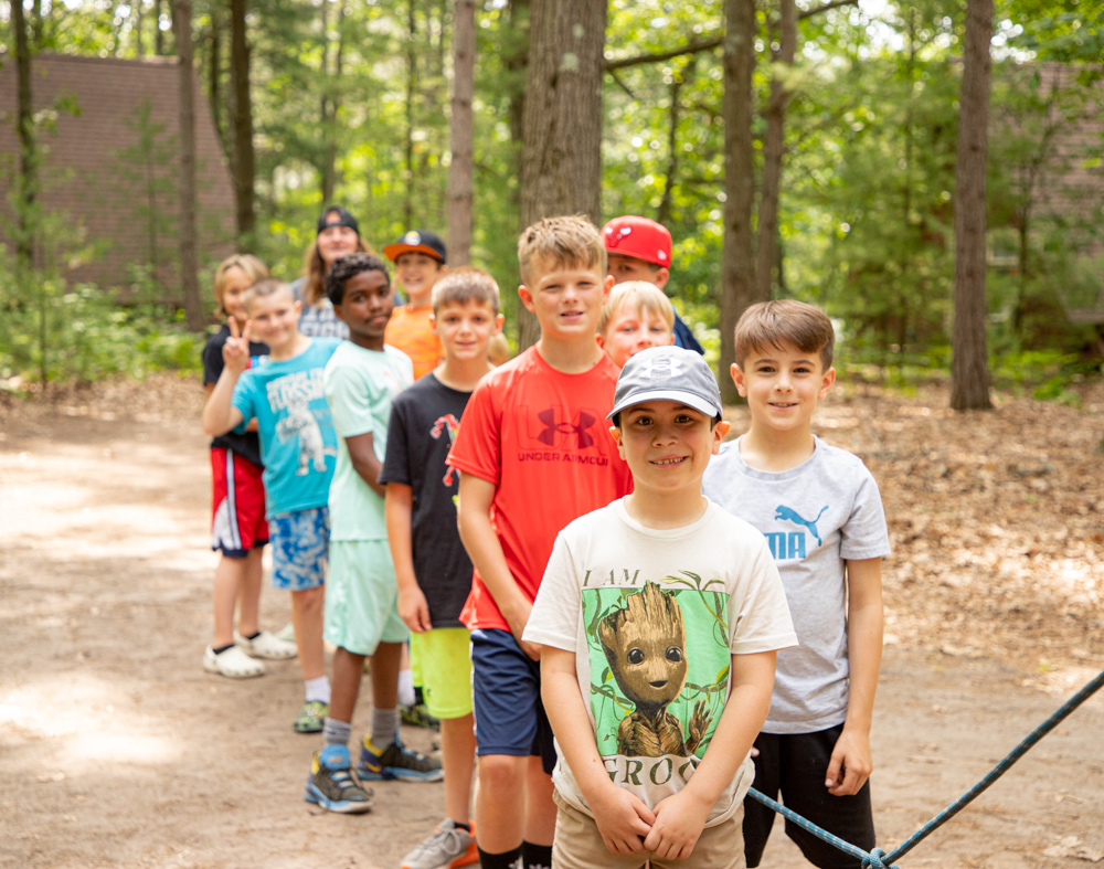 Explorer campers at the flying squirrel