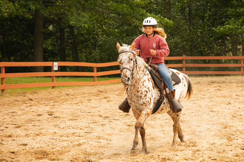 Range Rider in a riding lesson