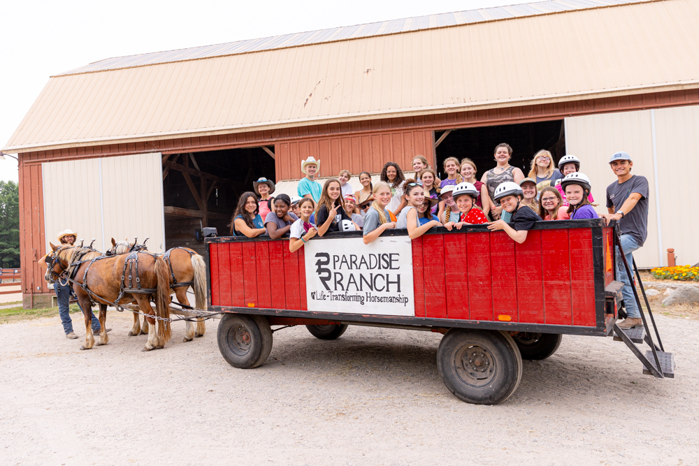 Range Riders on a wagon ride