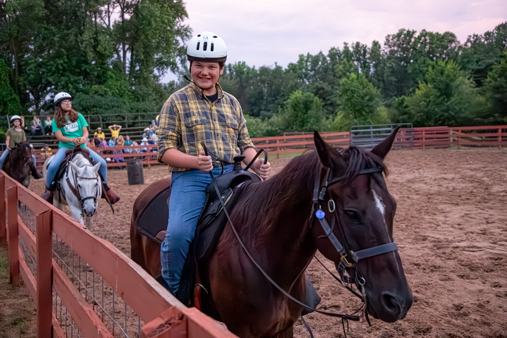 Range Rider in a riding lesson